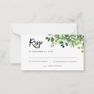 Botanischer Garten UAWG Wedding Mitteilungskarte