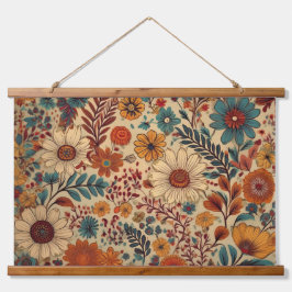 Botanischer Garten Wandteppich Mit Holzrahmen