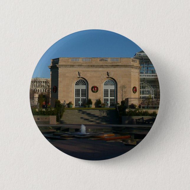 Botanischer Garten zu Weihnachten in Washington DC Button (Vorderseite)