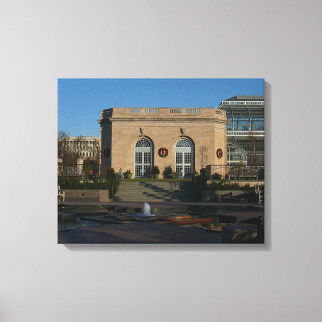 Botanischer Garten zu Weihnachten in Washington DC Leinwanddruck (Vorderseite)