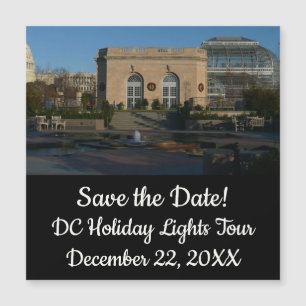Botanischer Garten zu Weihnachten in Washington DC Magnetkarte