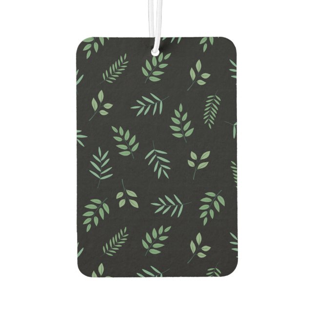 Botanischer Gemusterter Rektangle Air Freshener Autolufterfrischer (Rückseite)