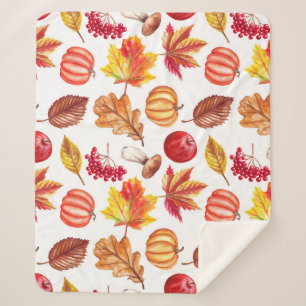 Botanischer Herbst Nahtlos: Blumenelegant. Sherpadecke