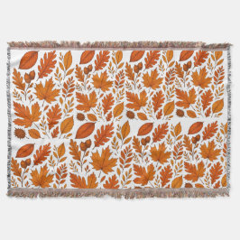 Botanischer Herbst - Vintage Herbstlaube Decke