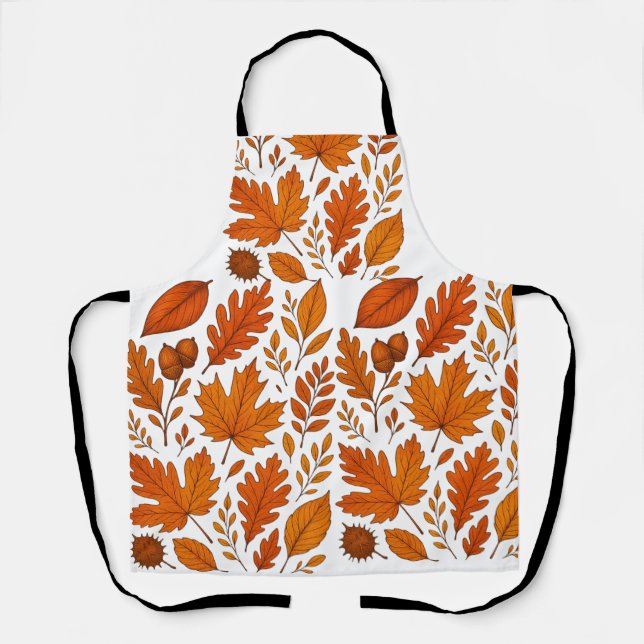 Botanischer Herbst - Vintage Herbstlaube Schürze (Vorderseite)