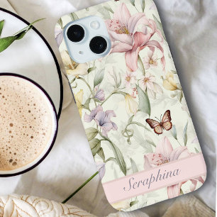 Botanischer Individuelle Name Spring Bouquet Paste Case-Mate iPhone Hülle