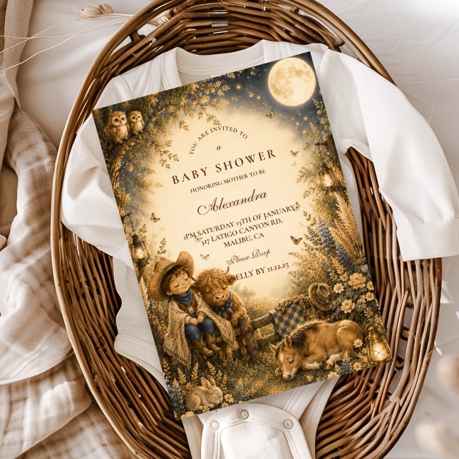 Botanischer Jungen Western Boho Babyshower Einladung (Von Creator hochgeladen)