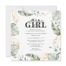 Botanischer Jungle Giraffe Couple Baby Dusche