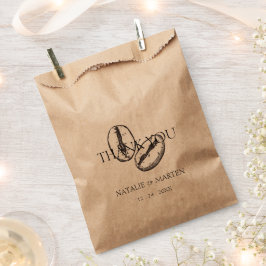 Botanischer Kaffeebär Elegantes Bohemisches Party  Geschenktütchen