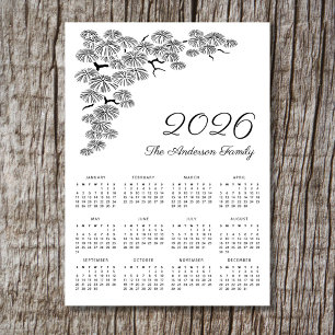 Botanischer Kalender 2026 Magnetkarte