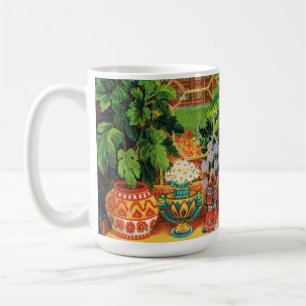 Botanischer Kater von Louis Wain Kaffeetasse