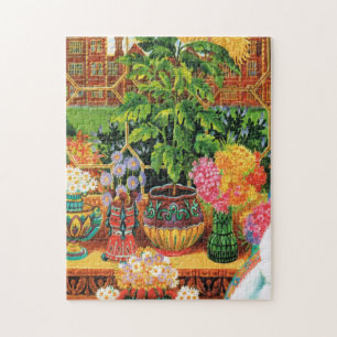 Botanischer Kater von Louis Wain Puzzle