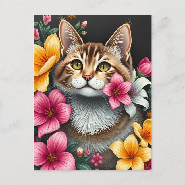 Botanischer Katzenhaven Postkarte (Vorderseite)