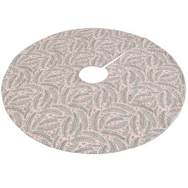 Botanischer Kiefernbaum, handgezeichnet Fleece Weihnachtsbaumdecke