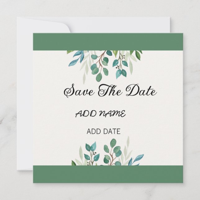 Botanischer Kranz-Grünplatz Save the Date (Vorderseite)