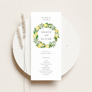 Botanischer Kranz mit Grünen Hochzeit Programm
