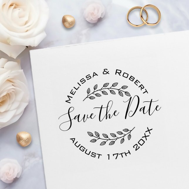 Botanischer Kranz Moderne Hochzeit Sichern Sie das Permastempel (Von Creator hochgeladen)