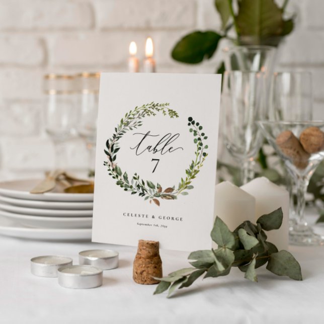 Botanischer Kranz Tischnummer (Von Creator hochgeladen)