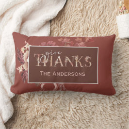 Botanischer Kürbis-Erntedank Lendenkissen