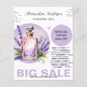 Botanischer Lavendel Essential Oil Watercolor Prom Flyer