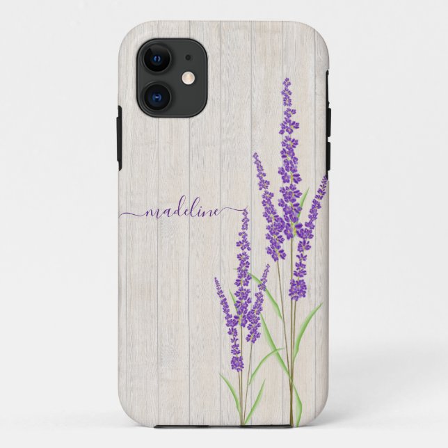 Botanischer Lavendel | Personalisiert Case-Mate iPhone Hülle (Rückseite)