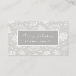 Botanischer Leaf-Muster Psychotherapeut Visitenkarte