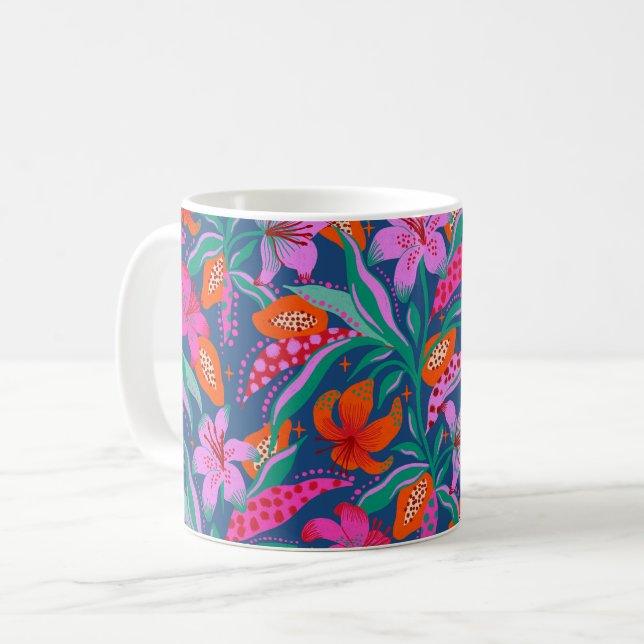 Botanischer, lebendiger Garten Kaffeetasse (Vorderseite Links)