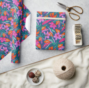 Botanischer lebhafter Garten Geschenkpapier