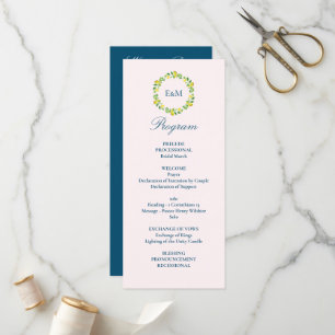 Botanischer Lemon Blauer Hochzeitstag Programm