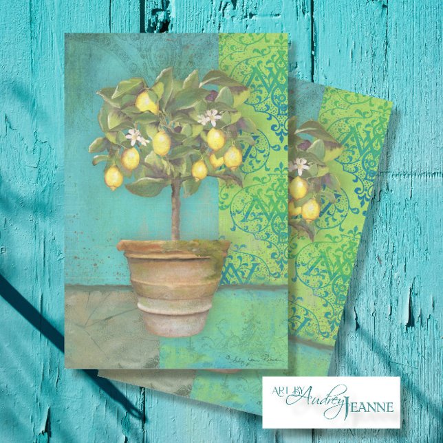 Botanischer Lemon BOHO Vintag Ephemera Decoupage Seidenpapier (Von Creator hochgeladen)