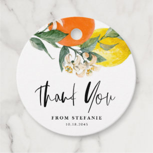 Botanischer Lemon und Orange Geburtstag Vielen Dan Geschenkanhänger