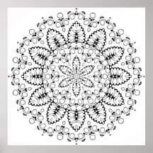 Botanischer Mandala-Ausbruch mit Blütenring-Design
