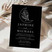 Botanischer Mondfisch und Sterne Hochzeit