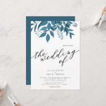Botanischer Navy Blue | Script Winter Wedding
