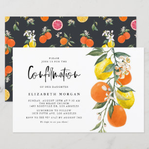 Botanischer Orangen- und Zitronenbestest Einladung