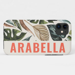 Botanischer personalisierter Name des tropischen B Case-Mate iPhone Hülle