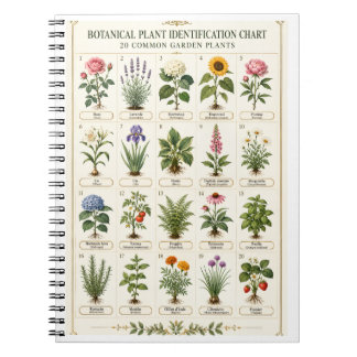 Botanischer Pflanzenführer Wandkunst Notizblock