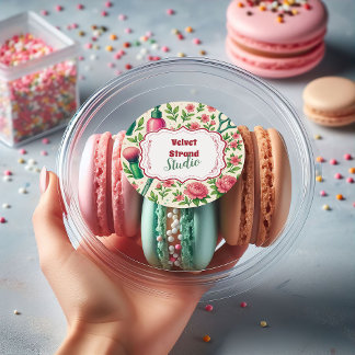 Botanischer Pink Stylist Schönheitsbusiness Runder Aufkleber