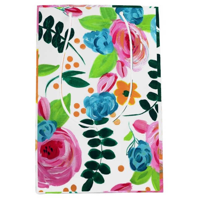 Botanischer Pop Mittlere Geschenktüte (Vorderseite)