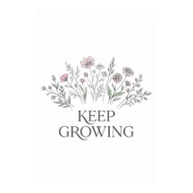 Botanischer Poster 'Keep Growing Wildflower'