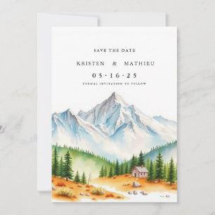 Botanischer Printable Mountain Save The Date