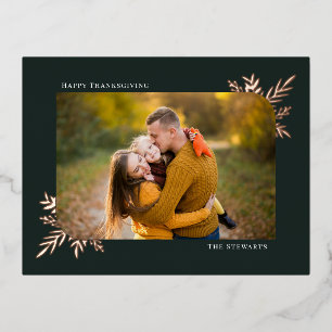 Botanischer Rahmen Foil Foto Erntedank Postkarte