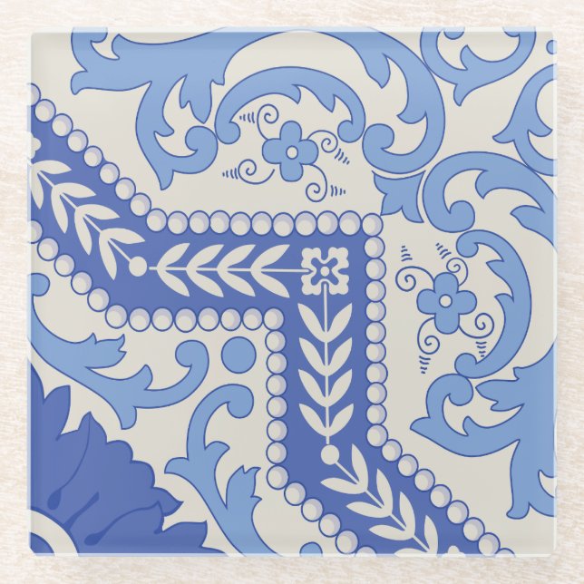 Botanischer Rahmen Glasuntersetzer (Vorderseite)