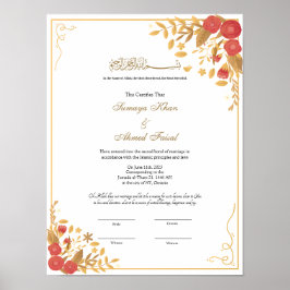 Botanischer Rahmen Nikka Vertrag Poster