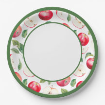 Botanischer Rotappel-Orchard-Papierplatte