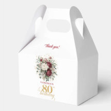 Botanischer Rouge Burgunder 80. Geburtstags-Gesche