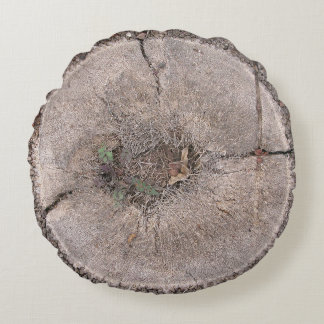 Botanischer Schnitt Palme Tree Bark Foto Rundkisse Rundes Kissen