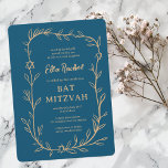 Botanischer Stern von David Bar Bat Mitzvah Einladung<br><div class="desc">Perfekte Karte, um eine Fledermausmitzvah, Bar mitzvah oder andere jüdische Feier anzukündigen! Handgezeichnete, zarte Blättertramkunst für Sie! Vollständig anpassbar! Klicken Sie auf "Personalisieren" oben, um den Text zu bearbeiten. Klicken Sie auf "Bearbeiten mit dem Design-Tool", um die Schriftart, Farben und Platzierungen anzupassen und um Text zum hinteren Seitendesign hinzuzufügen, wenn...</div>