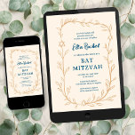 Botanischer Stern von David Bar Bat Mitzvah Einladung<br><div class="desc">Perfekte Karte, um eine Fledermausmitzvah, Bar mitzvah oder andere jüdische Feier anzukündigen! Handgezeichnete, zarte Blättertramkunst für Sie! Vollständig anpassbar! Klicken Sie auf "Personalisieren" oben, um den Text zu bearbeiten. Klicken Sie auf "Bearbeiten mit dem Design-Tool", um die Schriftart, Farben und Platzierungen anzupassen und um Text zum hinteren Seitendesign hinzuzufügen, wenn...</div>