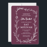 Botanischer Stern von David Bar Bat Mitzvah Einladung<br><div class="desc">Perfekte Karte, um eine Fledermausmitzvah, Bar mitzvah oder andere jüdische Feier anzukündigen! Handgezeichnete, zarte Blättertramkunst für Sie! Vollständig anpassbar! Klicken Sie auf "Personalisieren" oben, um den Text zu bearbeiten. Klicken Sie auf "Bearbeiten mit dem Design-Tool", um die Schriftart, Farben und Platzierungen anzupassen und um Text zum hinteren Seitendesign hinzuzufügen, wenn...</div>